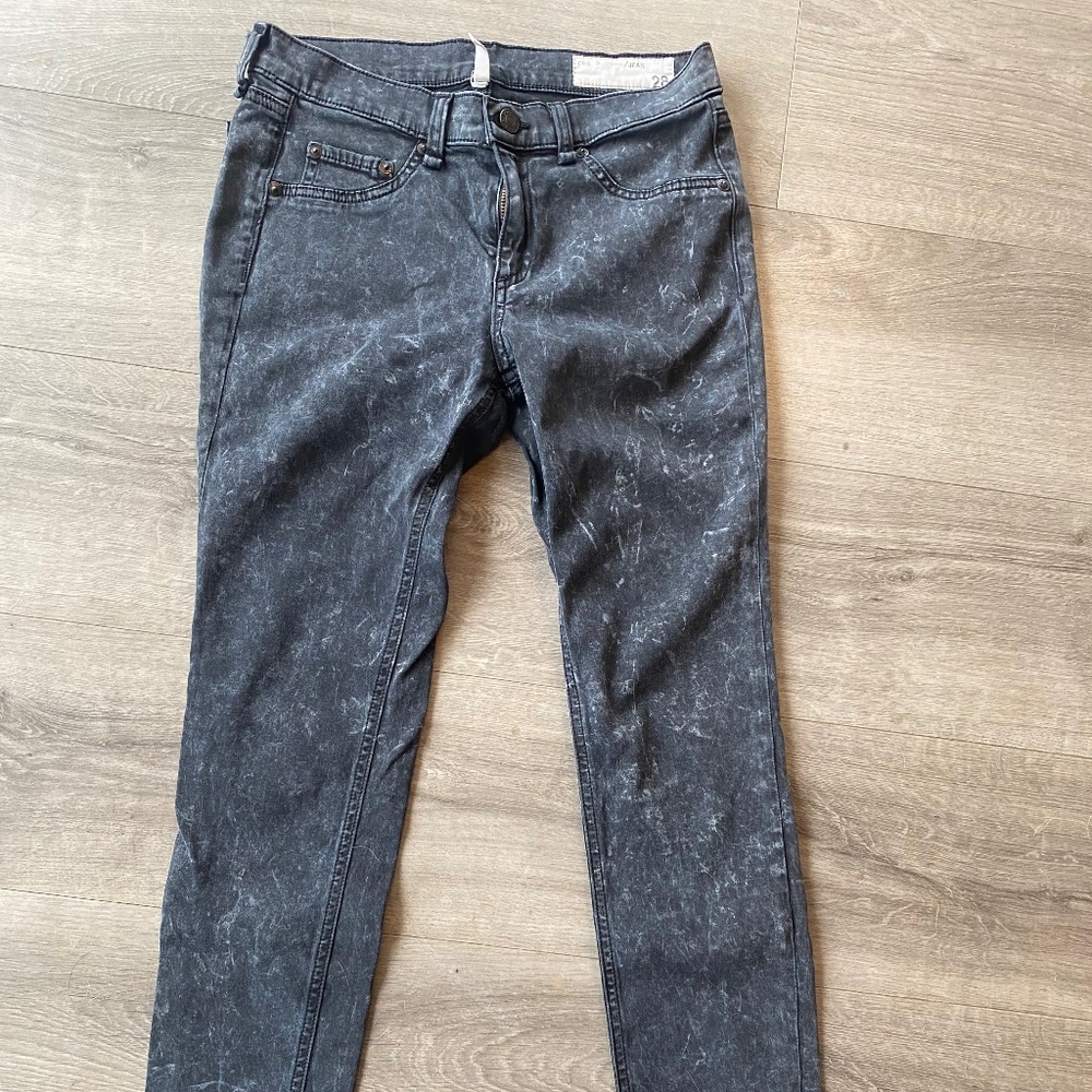 Rag & Bone Women’s MidRise Acid Wash Stretch Ankle Denim Legging Jeans Size 28